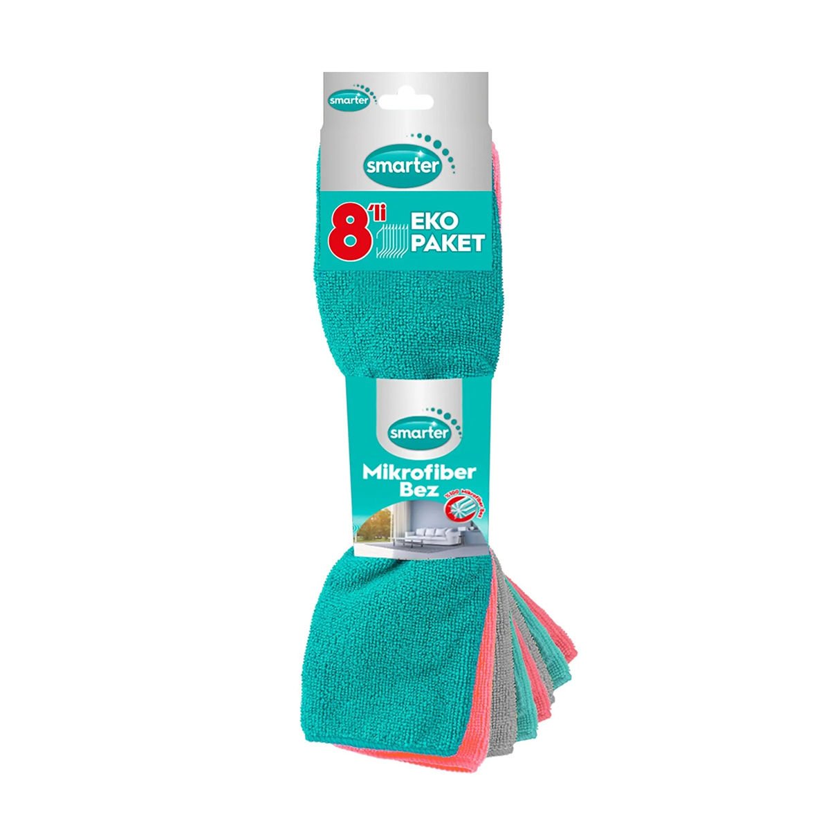 SMARTER Mikrofiber Temizlik Bezi 8'li