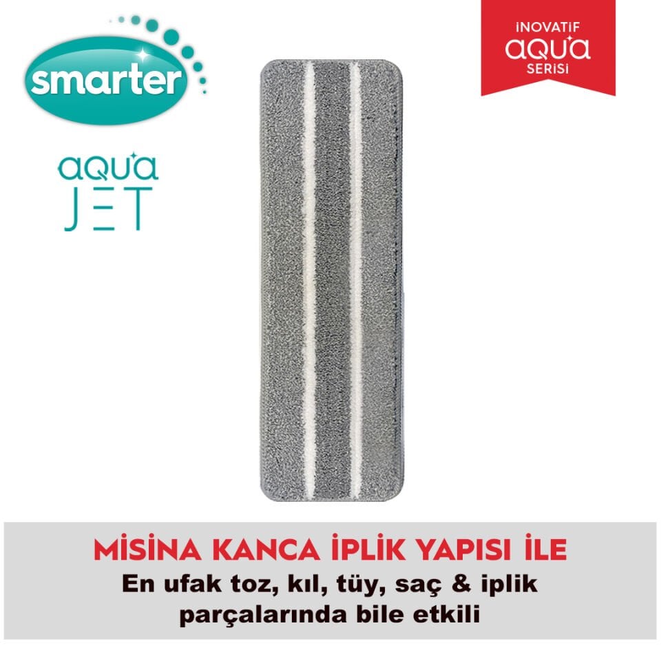 SMARTER AQUA JET YEDEK MOP TEMİZ & KİRLİ SUYU AYIRMA ÖZELLİĞİ TABLET MOP TEMİZLİK SETİ PASPAS