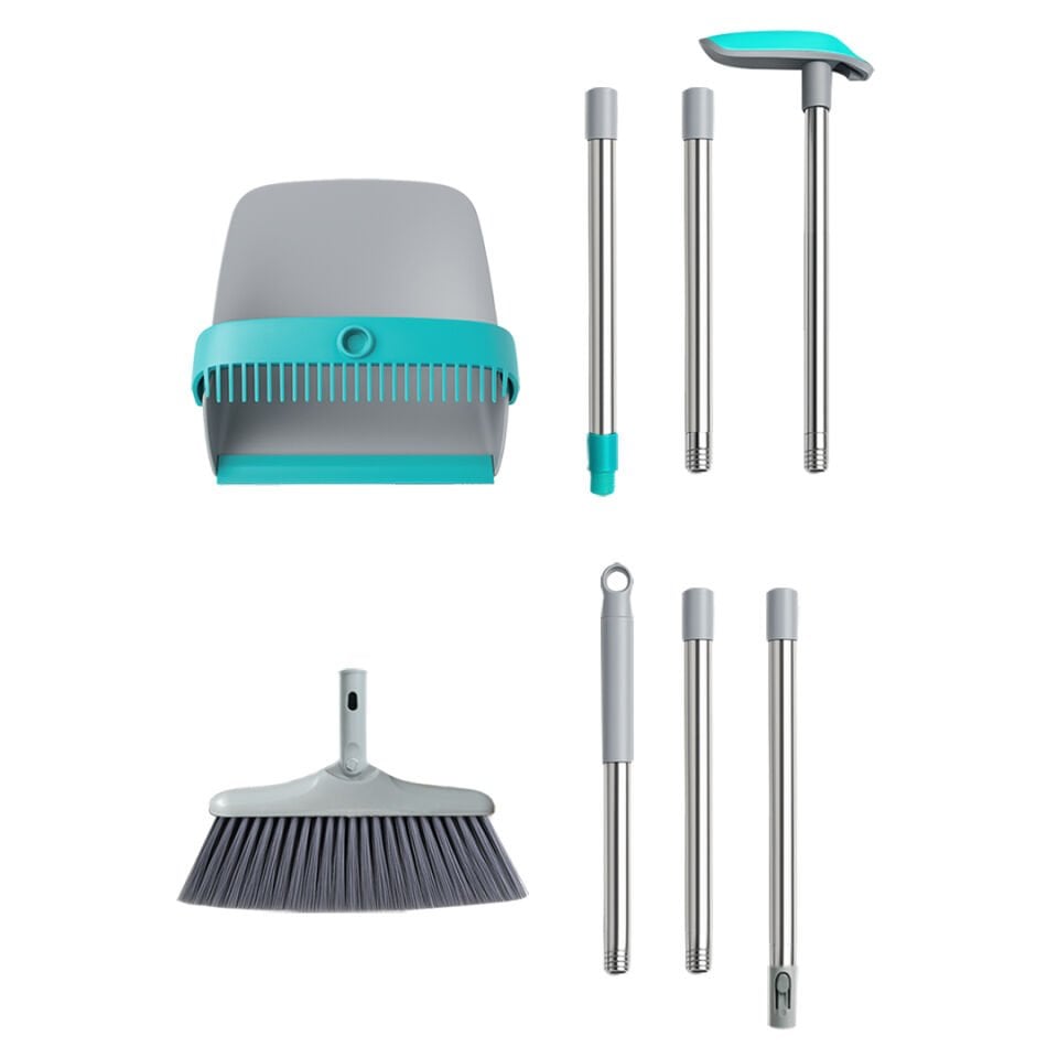 SMARTER Premium Katlanır Faraşlı Süpürge Çelik Saplı